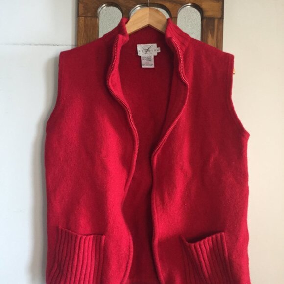 VINTAGE L STUDIO WOOL VESTS SIZE L - Picture 4 of 7